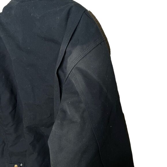 Carhartt Detroit Blanket Lined Black Jacket Sun Fading 48 Tall - Picture 6 of 6